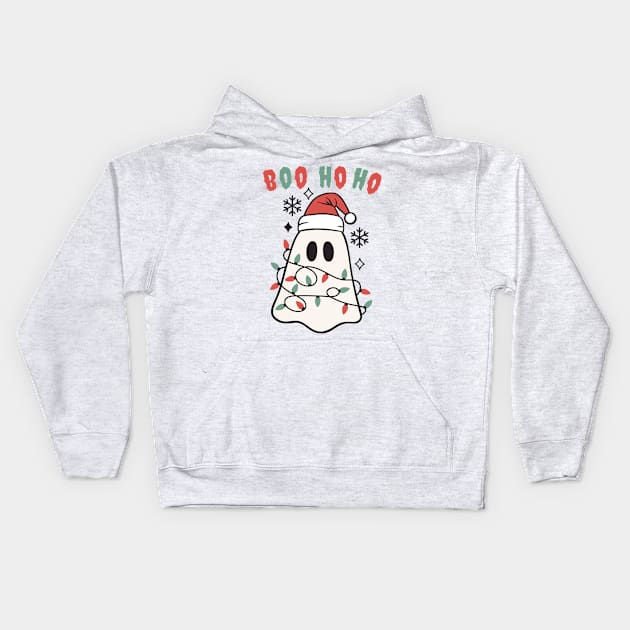 Christmas Ghost Kids Hoodie by NorseMagic